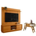 Ver imagem 1 de Estante Home Theater Siena sem Pés Cinamomo com Aparador Estoril Cinamomo Off White - Madetec