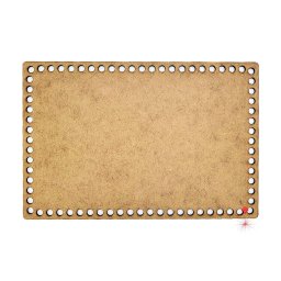 Kit 10 Base Retangular 23x30 Cm Mdf Cru para Cesto Crochê Fio de Malha - 1