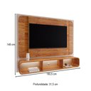 Ver imagem 3 de Painel para Tv até 75 Polegadas Austen com Led Off White/mel - Viero Móveis