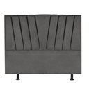 Ver imagem 2 de Cabeceira Estofada Bélgica 160cm Queen Size Para Cama Box Quarto Suede Cinza Escuro Grafite - Gat Ma