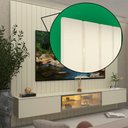 Ver imagem 7 de Home Theater Majestade Luminare 230cm MDF com LED Off White Gelius