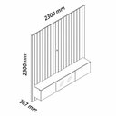 Ver imagem 6 de Home Theater Majestade Luminare 230cm MDF com LED Off White Gelius