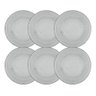 Conjunto 6 Pratos Fundo Vidro Transparente Forjado 21cm - 1