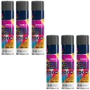 Ver imagem 1 de Tinta Spray 400ml Preto Brilhante Uso Geral em Aço Ferro Gesso Cerâmica Couro | Universo | Kit 06 Un