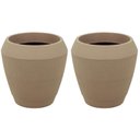 Ver imagem 1 de Kit 2 Vasos Grandes para Flor Egípcio Tramontina Polietileno 54cm Granito Areia Plantas Folhagem
