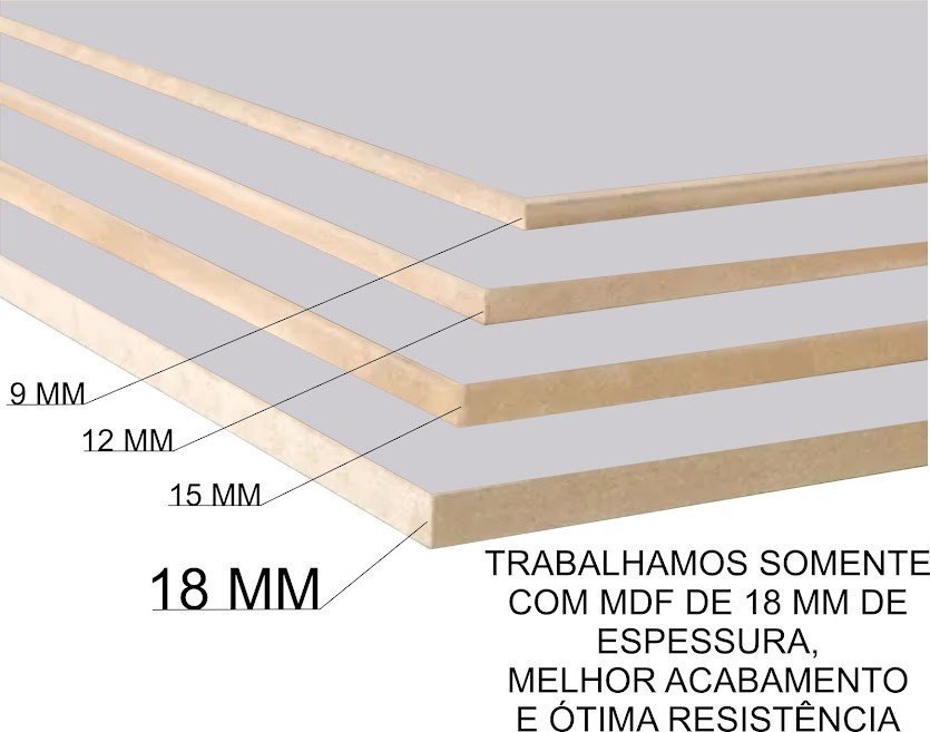 Prateleira Nicho Para Air Fryer E Cafeteira Branco Mdf 18 Mm - 7