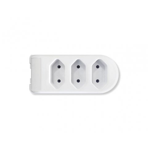Tomada Barra 3 Tomadas 2p 10a 250v Branca