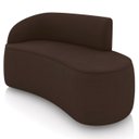Ver imagem 2 de Sofá 2 Lugares para Sala 140cm Orgânico Wendi Suede Marrom I01 - Mpozenato