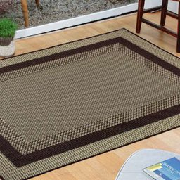Tapete para Sala 1,50m X 2,00m Sisal Antiderrapante sem Pelo Lâncer - 590 Tabaco - 1