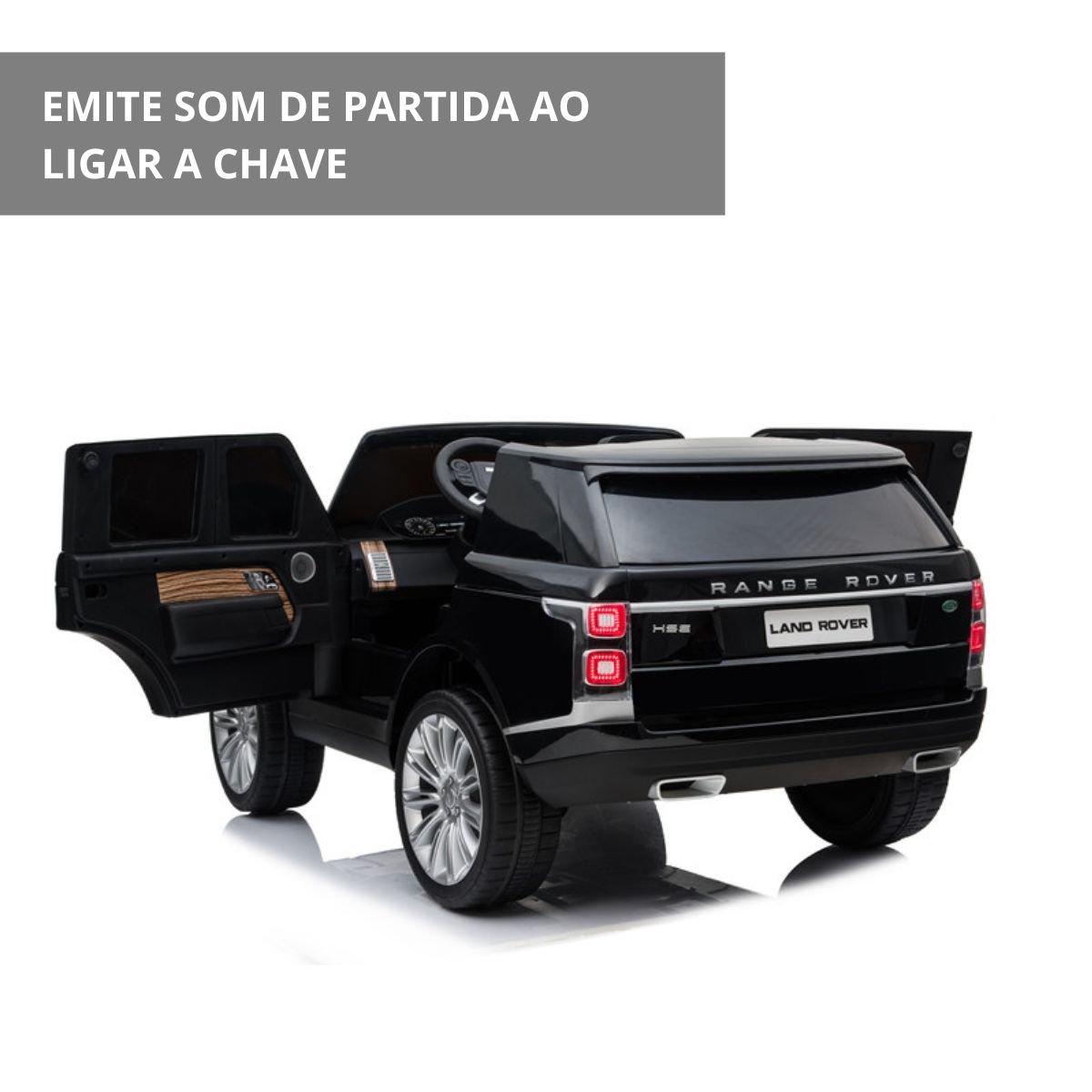 Mini Carro Elétrico Infantil 24v Range Rover Banco de Couro Mp5 Controle Brinqway Bw-122mp5 Bw-122mp - 6