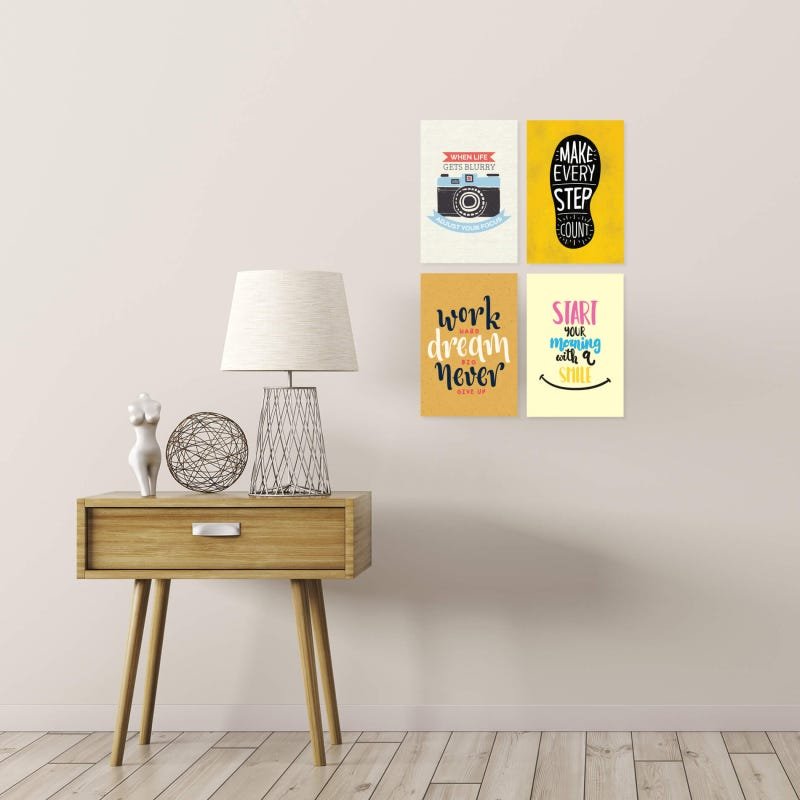 Kit Placas Decorativas Frases Positivas Em Inglês - 2