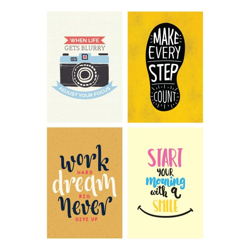 Kit Placas Decorativas Frases Positivas Em Inglês - 1