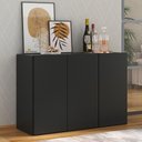 Ver imagem 3 de Aparador Buffet 3 Portas Veneza Multimóveis V1007 Preto