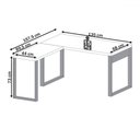 Ver imagem 3 de Mesa Escrivaninha Industrial 100% Mdf Off White/freijó F22 - Pradel
