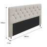 Cabeceira King 195 Cm Cama Box King Corano Bege - 2