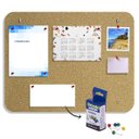 Ver imagem 5 de 2 Quadro Aviso Cortiça Recado Mural Fotos 43X56cm