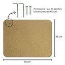 Ver imagem 4 de 2 Quadro Aviso Cortiça Recado Mural Fotos 43X56cm