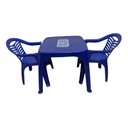 Ver imagem 2 de Mesa Infantil Azul + 02 Cadeira Infantil Plasnorthon Kit
