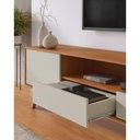 Ver imagem 3 de Rack Sinus 180 para TV 55" 180cm MDF com Gavetas Off White Mavaular Móveis