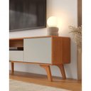 Ver imagem 4 de Rack Sinus 180 para TV 55" 180cm MDF com Gavetas Off White Mavaular Móveis