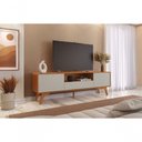 Ver imagem 2 de Rack Sinus 180 para TV 55" 180cm MDF com Gavetas Off White Mavaular Móveis