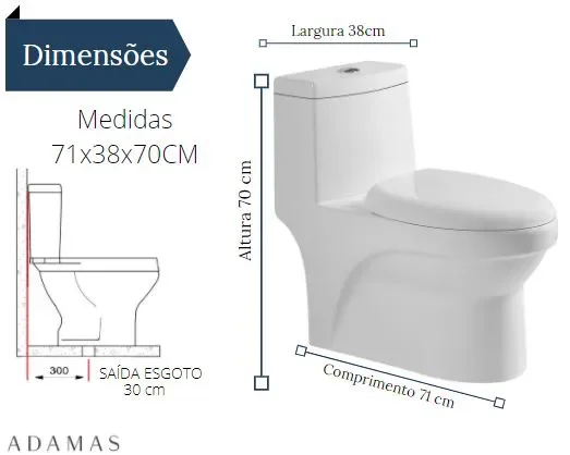 VASO Sanitário ADAMAS ADM-616 - 2