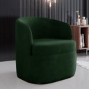 Ver imagem 2 de Kit 2 Poltronas Decorativas Design Moderno Bel Sala de Estar Base Giratória Veludo Verde G33 - Gran