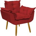 Ver imagem 2 de Kit 2 Poltronas Decorativa e Puff Para Sala Recepção Manicure Consultório Quarto Alice Suede