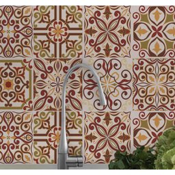 Adesivo de Azulejo Barroco 15x15 cm com 18un - 3