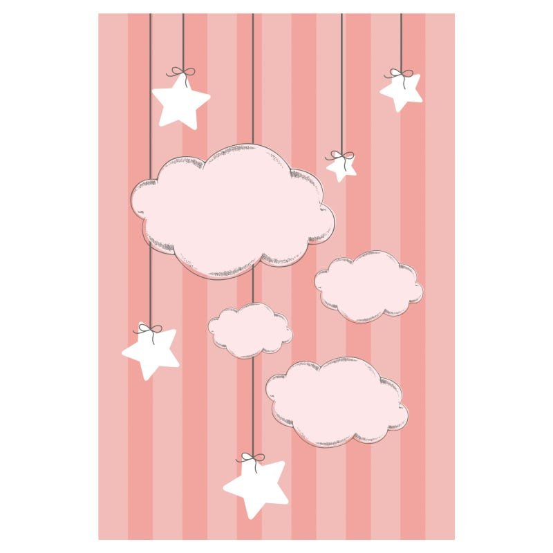 Placa Decorativa Quarto Bebê Nuvens Ursinha Princesa 20x30cm - 2