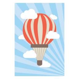 Placa Decorativa MDF Infantil Balão e Nuvens 30x40cm - 2