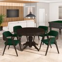 Ver imagem 6 de Conjunto Mesa de Jogos Carteado Bellagio Tampo Reversível e 4 Cadeiras Madeira Poker Base Estrela Ve