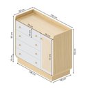 Ver imagem 7 de Conjunto Infantil com Berço, Cômoda e Guarda Roupas Modulados Wave Casatema MadeiraOriginals Branco/Marrom