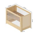 Ver imagem 6 de Conjunto Infantil com Berço, Cômoda e Guarda Roupas Modulados Wave Casatema MadeiraOriginals Branco/Marrom