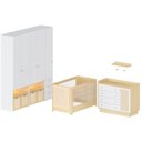 Ver imagem 2 de Conjunto Infantil com Berço, Cômoda e Guarda Roupas Modulados Wave Casatema MadeiraOriginals Branco/Marrom
