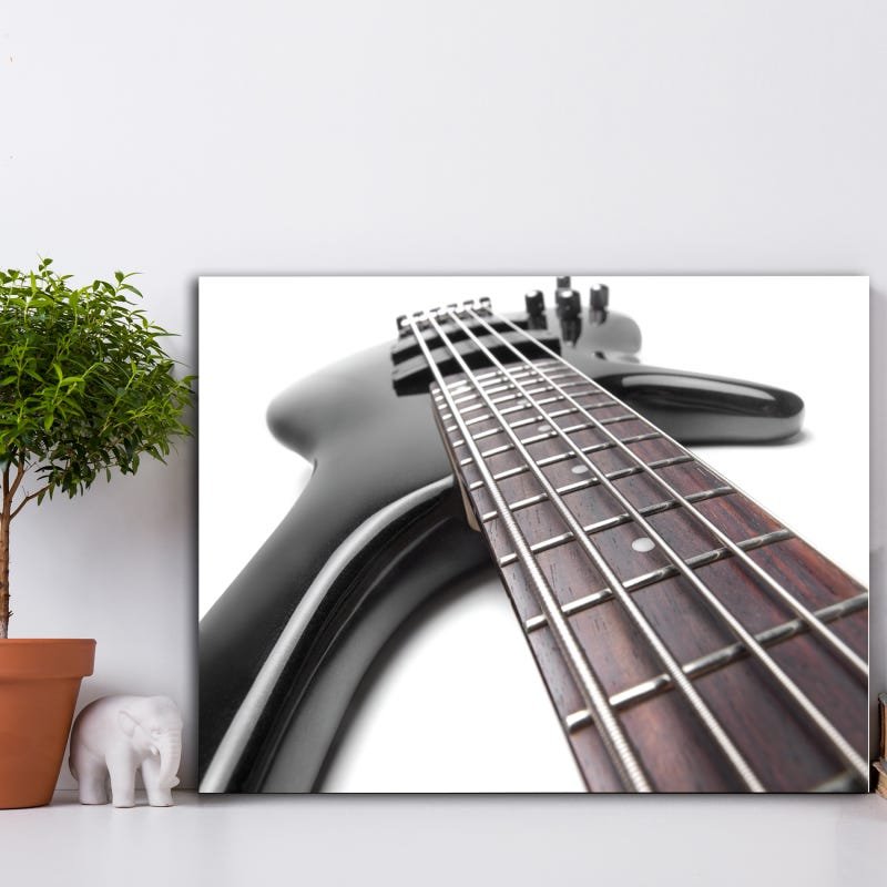 Placa Decorativa MDF Música Guitarra Preta 20x30cm - 2