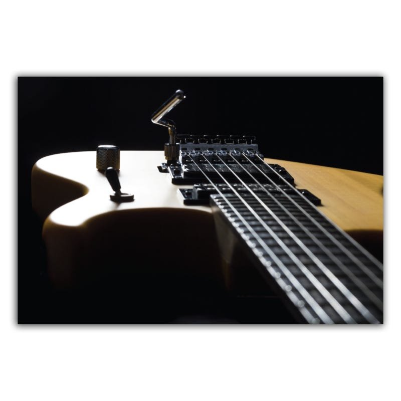 Placa Decorativa MDF Música Guitarra Fundo Preto 20x30cm - 2