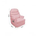 Ver imagem 3 de Poltrona Reclinável Barão Papai Mamãe com Assento de Elevação Corano Rosa Rosa 309