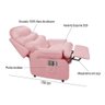 Poltrona Reclinável Barão Papai Mamãe com Assento de Elevação Corano Rosa Rosa 309 - 2