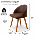 Ver imagem 2 de Kit 2 Cadeiras Estofada Courino Aveludado Diamante Decorativa