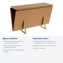 Ver imagem 6 de Bar Aparador Vértice - Cor: Natural - Metal: Dourado