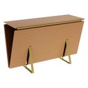 Ver imagem 2 de Bar Aparador Vértice - Cor: Natural - Metal: Dourado