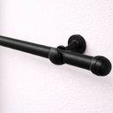 Ver imagem 7 de Kit Varão Simples para Cortina 2 Metros X 19 mm Preto - 0276 - Alumark