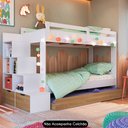 Ver imagem 2 de Treliche Infantil com Escada e Nichos Infix C06 Branco/aveiro - Mpozenato