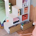 Ver imagem 6 de Treliche Infantil com Escada e Nichos Infix C06 Branco/aveiro - Mpozenato