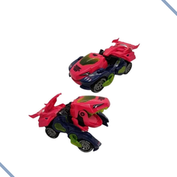 Brinquedo Carrinho Que Vira Robô Dinossauro Com Luz Som 2 Modos:Vermelho - 2
