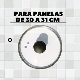 Tampa Panela de Vidro Nº30 Resistente P/ Panelas 30 a 31cm. - 6