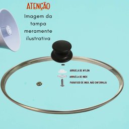Tampa Panela de Vidro Nº30 Resistente P/ Panelas 30 a 31cm. - 5