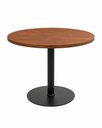 Ver imagem 2 de Mesa Redonda 90cm Tampo MDF Resistente e Base de Aço Tampo Marrom