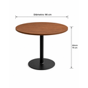 Ver imagem 3 de Mesa Redonda 90cm Tampo MDF Resistente e Base de Aço Tampo Marrom